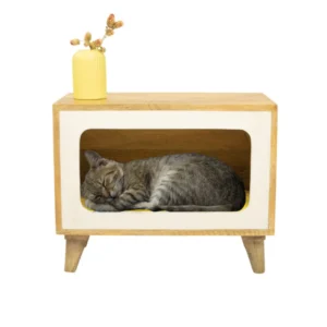 Side Table with Cushion for Small Dogs and Cats