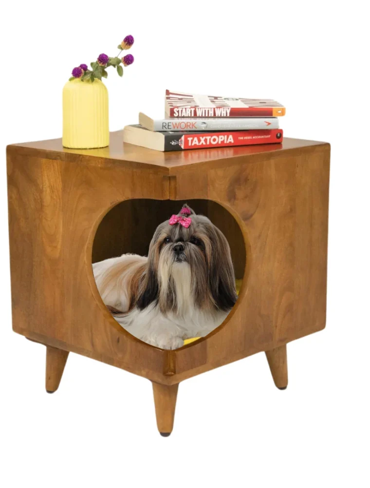 Side Table with Cushion for Small Dogs and Cats