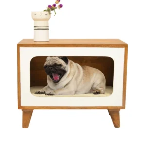 Side Table with Cushion for Small Dogs and Cats