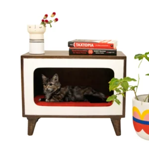 Side Table with Cushion for Small Dogs and Cats