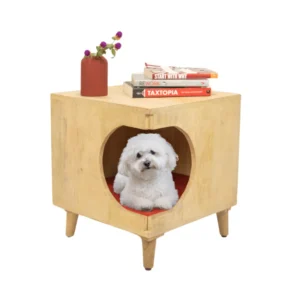 Side Table with Cushion for Small Dogs and Cats