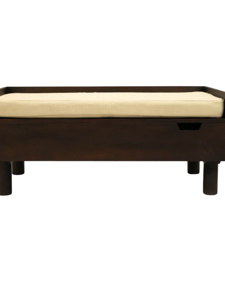 Dark Brown Bed with Storage for Dogs