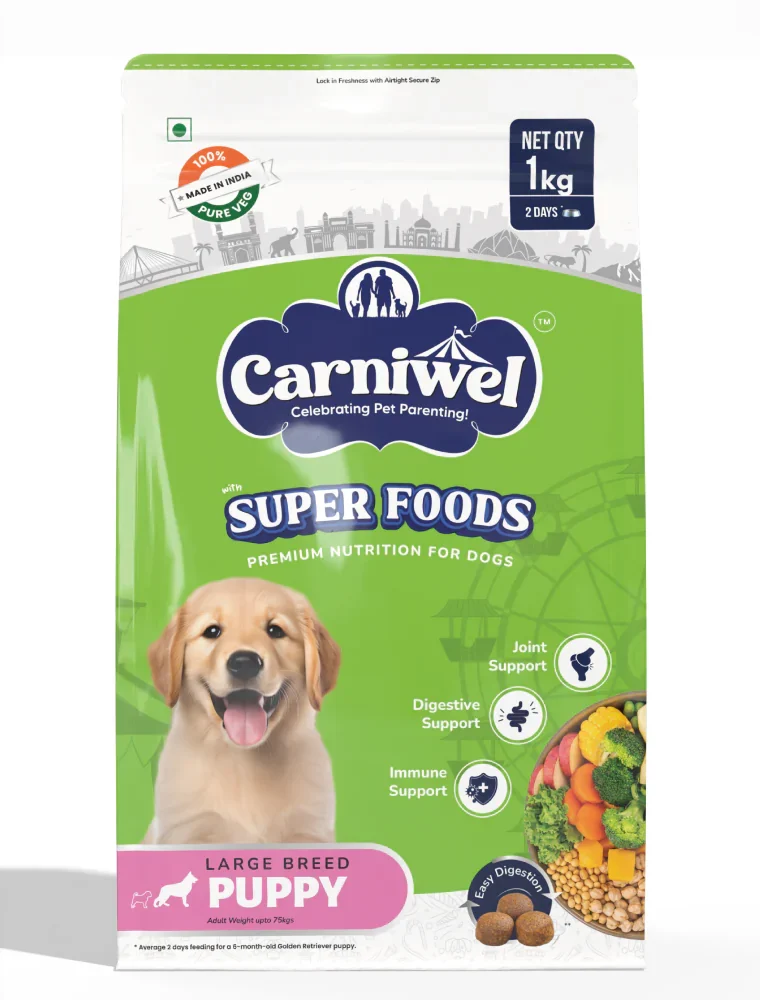 Carniwel Superfoods Veg Kibble for Large Breed Puppy Dog Dry Food