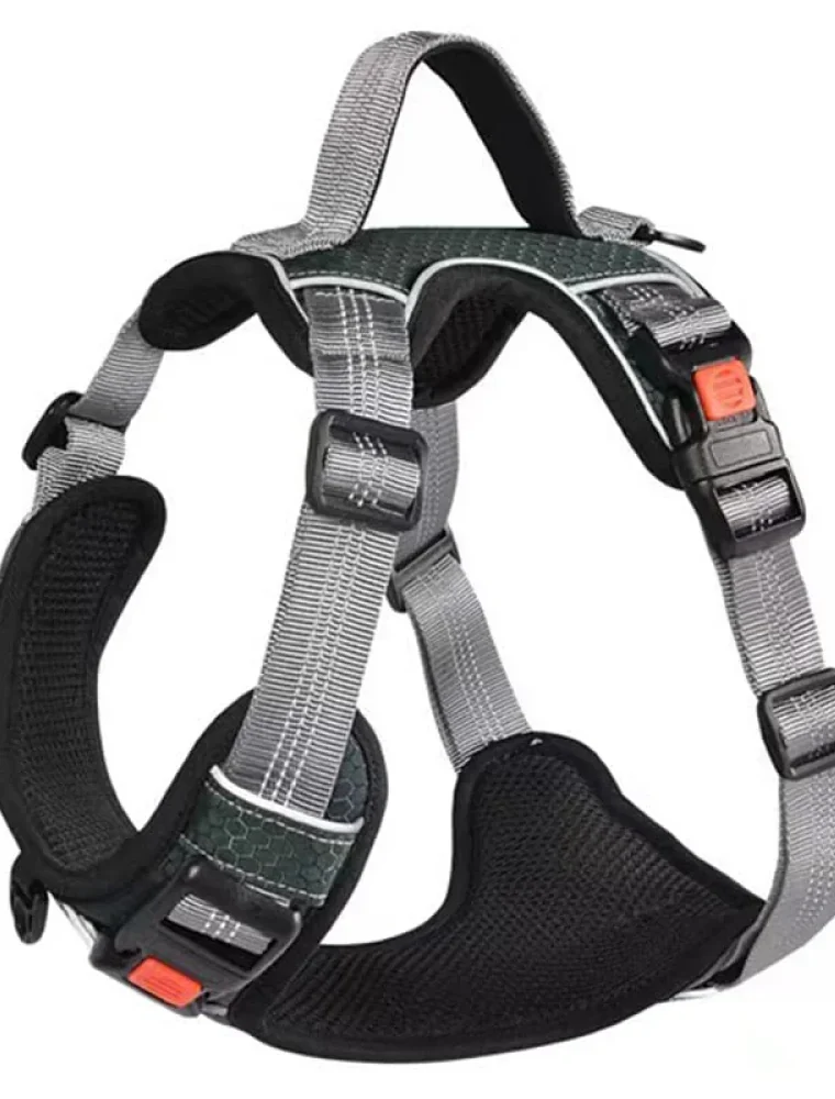 Pet Vogue No Pull Reflective Harness for Dogs (Black)