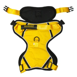 Pawpourri Adjustable Reflective Padded Harness for Dogs (Yellow)